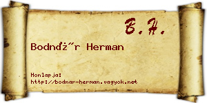 Bodnár Herman névjegykártya